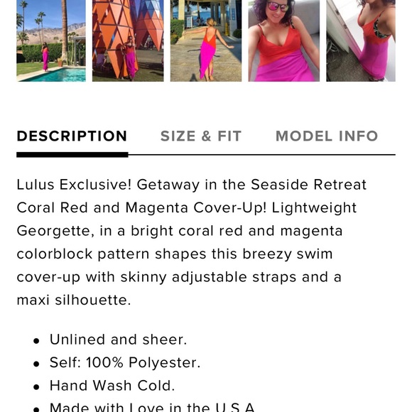 💕1 LEFT!💕NWT Lulus Seaside Retreat Maxi Cover Up - Picture 8 of 8